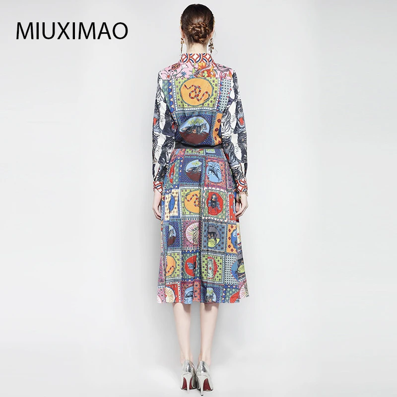 MIUXIMAO 2023 High Quality Spring&Fall  Newest Cute Style Leopard Print  Elegant Slim  Half skirt  Women