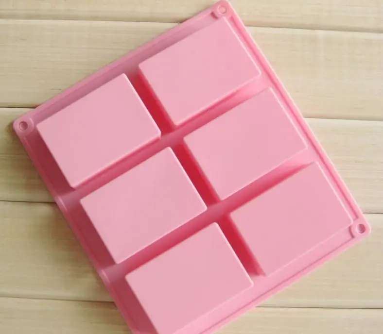 

50 pcs 6 cavities square Silicone Baking Mold Cake Pan Molds Handmade Biscuit Mold Soap mold mould SN585