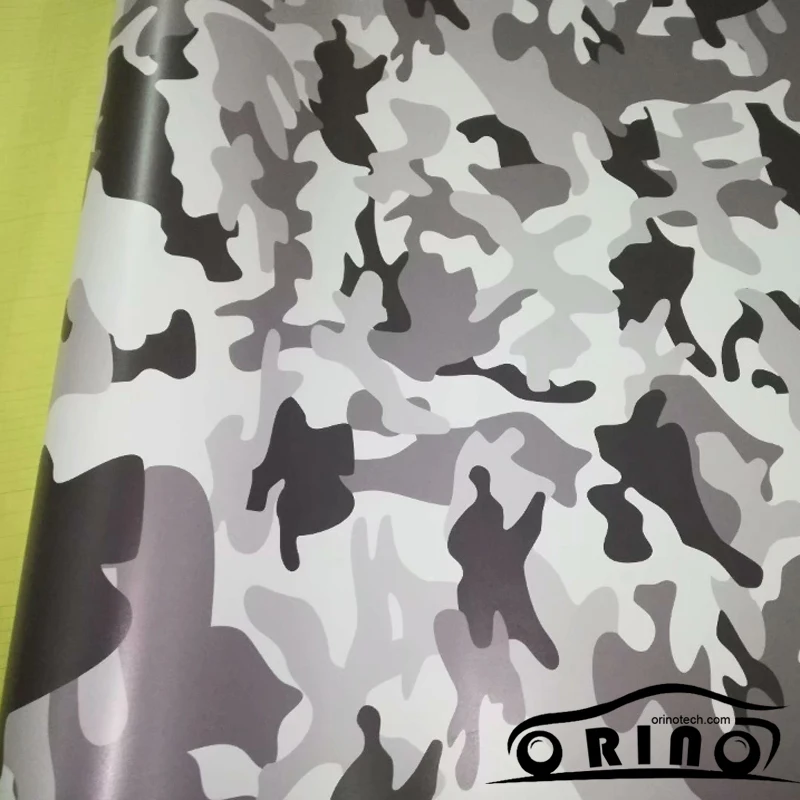 

ORINO Black Grey Vinyl Film Camouflage Car Wrap With Air Bubble Free Motorbike Scooter Vehicle Truck Car Wrapping Sticker