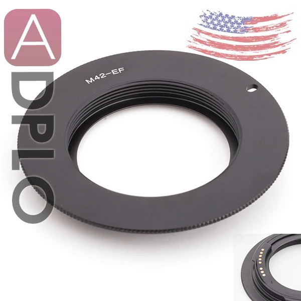 ADPLO M42-EF GE-1 AF Confirm Lens Adapter Suit for M42 mount Lens to For Canon 7D MarkII 5D MarkIII 40D 30D better than EMF