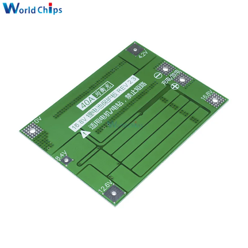 4S 40A Li-ion Lithium Battery Charger Module Protection Board PCB BMS 18650 Lipo Cell Module w/Balancer For Drill Motor