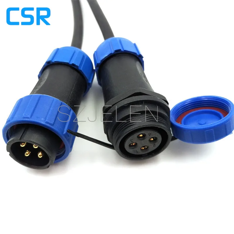 SP2110, Waterproof Connector 4 Pin, Industrial Equipment Power Connector,Optical Fiber Connector, Outdoor Connector IP68