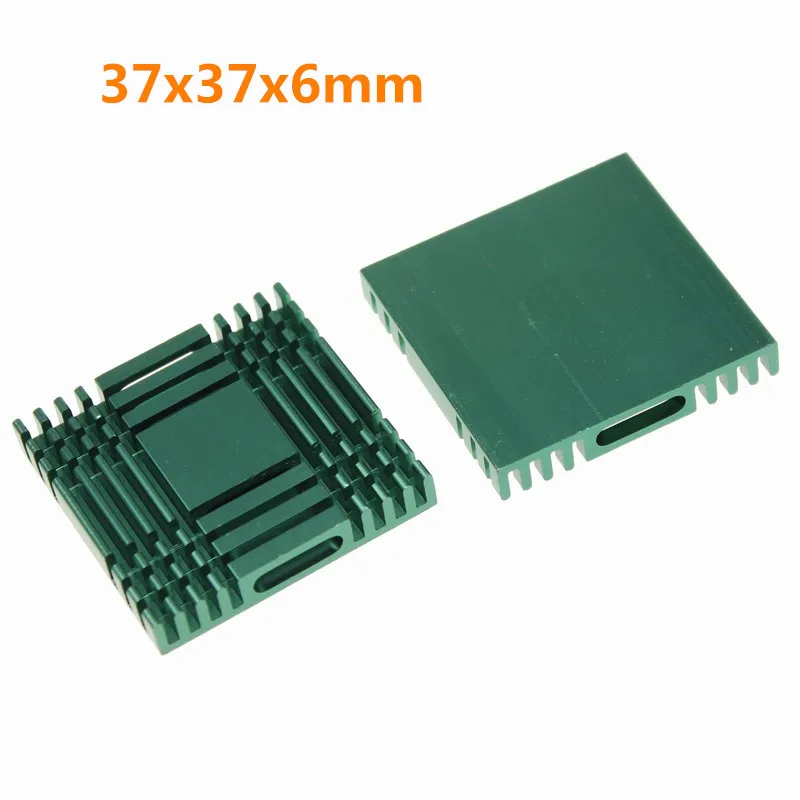 1pcs Aluminum Green Cooling Cooler Heat Sink Heatsinks 37x37x6mm