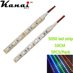 5pcs DC12V 5050 10cm 6leds 30cm 18LED Strip Light No-Waterproof Led Tape flexible Strip Light  Tira Home Decor Lamp Car Lamp