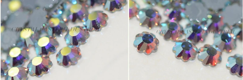 Kristall Burg Hotfix Kristall 5A Beste Strass Flatback Steentjes Perlen Strass Hot Fix Klar Weiß AB Strass Für Kleidung – Detail 8