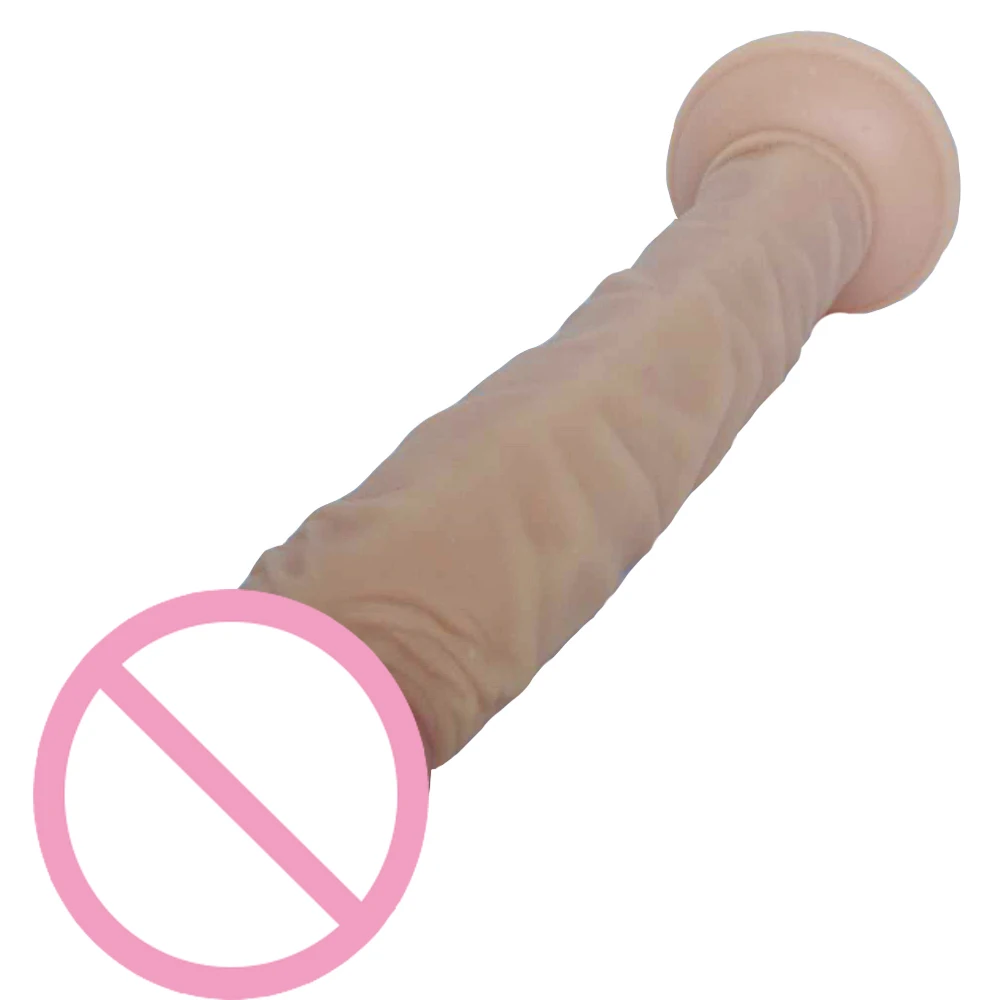 HOWOSEX Super Huge long 25*4cm Realistic Dildo soft penis Strong Elastic Vagina Massager with Suction Cup for Female sex toy