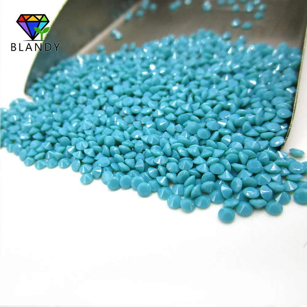 Wax Casting Nano Stone 1000pcs/lot 1.0-3.0mm Round Cut Turquoises Nano Stone Synthetic Gems For Jewelry Free Shipping