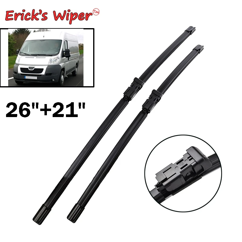 Erick's Wiper LHD Front Wiper Blades For Peugeot Boxer Fiat Ducato 2006 - 2013 Windshield Windscreen Window Rain Brush 26''+21''