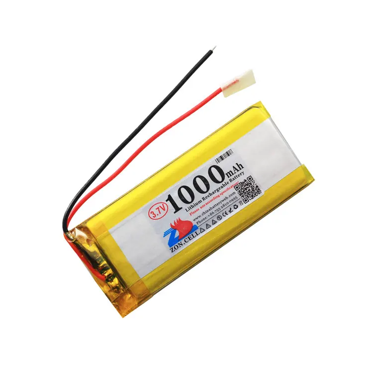 In the core 1000mAh 402764 3.7V portable environmental monitor lithium polymer battery 402865 Rechargeable Li-ion Cell