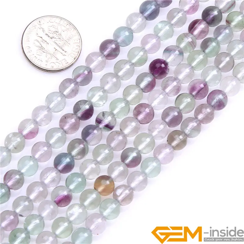 AAA Grade Rainbow Fluorite Stone Beads Natural Stone Beads DIY Loose Beads For Jewelry Making Strand 15 \