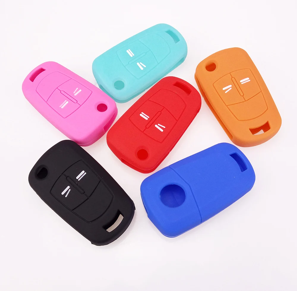 2 Button Silicone Key Cover Fit For Vauxhall Opel Corsa Astra Meriva Vectra Zafira Gtc Signum Tigra Remote Flip Fob Case