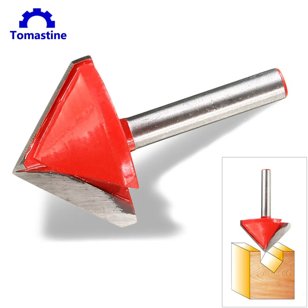 Engraving V Groove wood router bit Straight end mill trimmer cleaning flush trim corner round cove box bits tools Milling Cutter