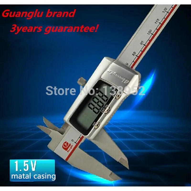 Best quality 150mm 6inch Digital vernier caliper slider caliper metal casing digital caliper Guanglu brand