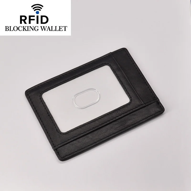 Leather Credit Card Case Rfid Blocking Wallet for Credit Cards Vintage Card Organizer anti Rfid Card Protection Cardholder