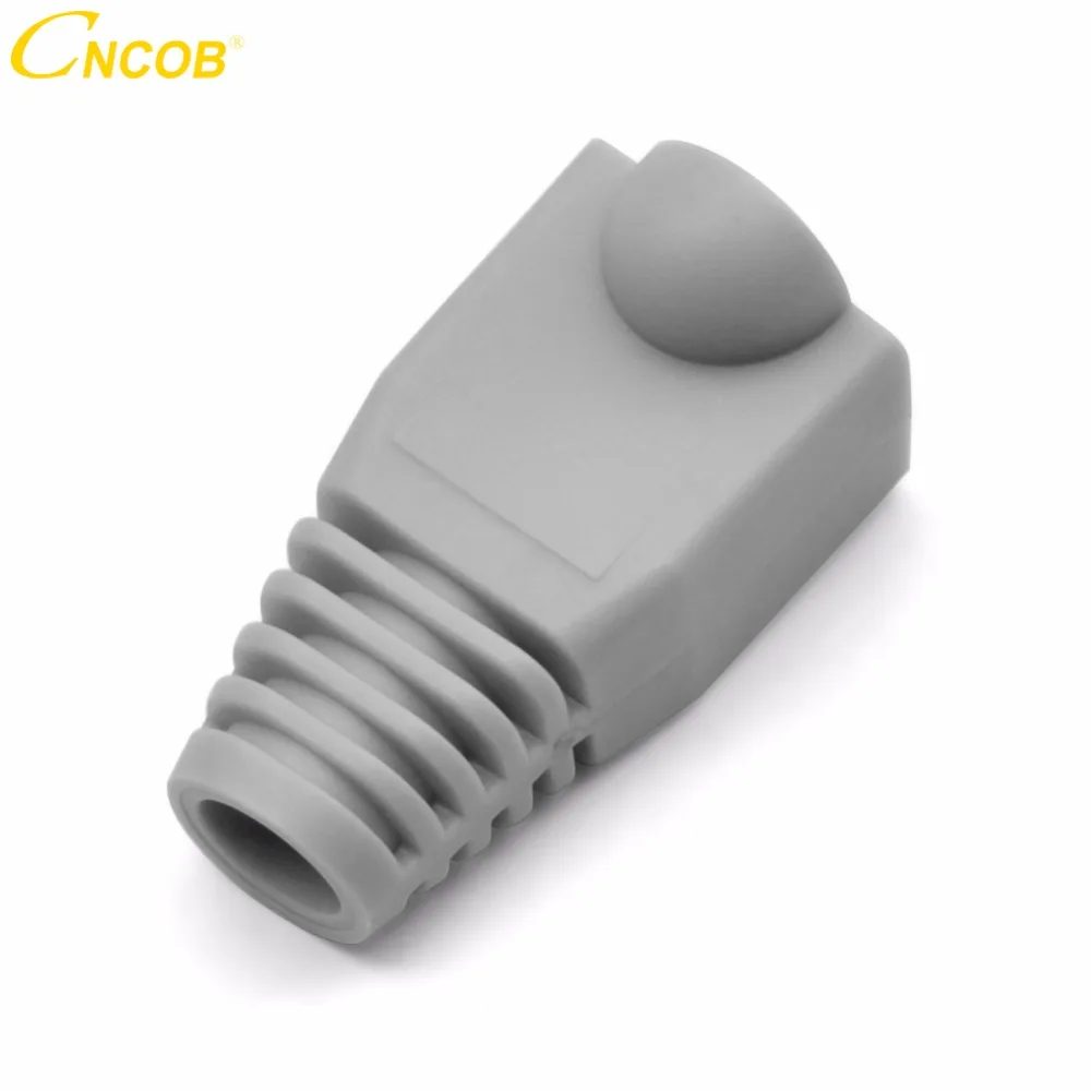 CNCOB rj45 caps connector sheath cat5e cat6 multicolour tpu boots protective sleeve network connectors ethernet parts 6.0mm