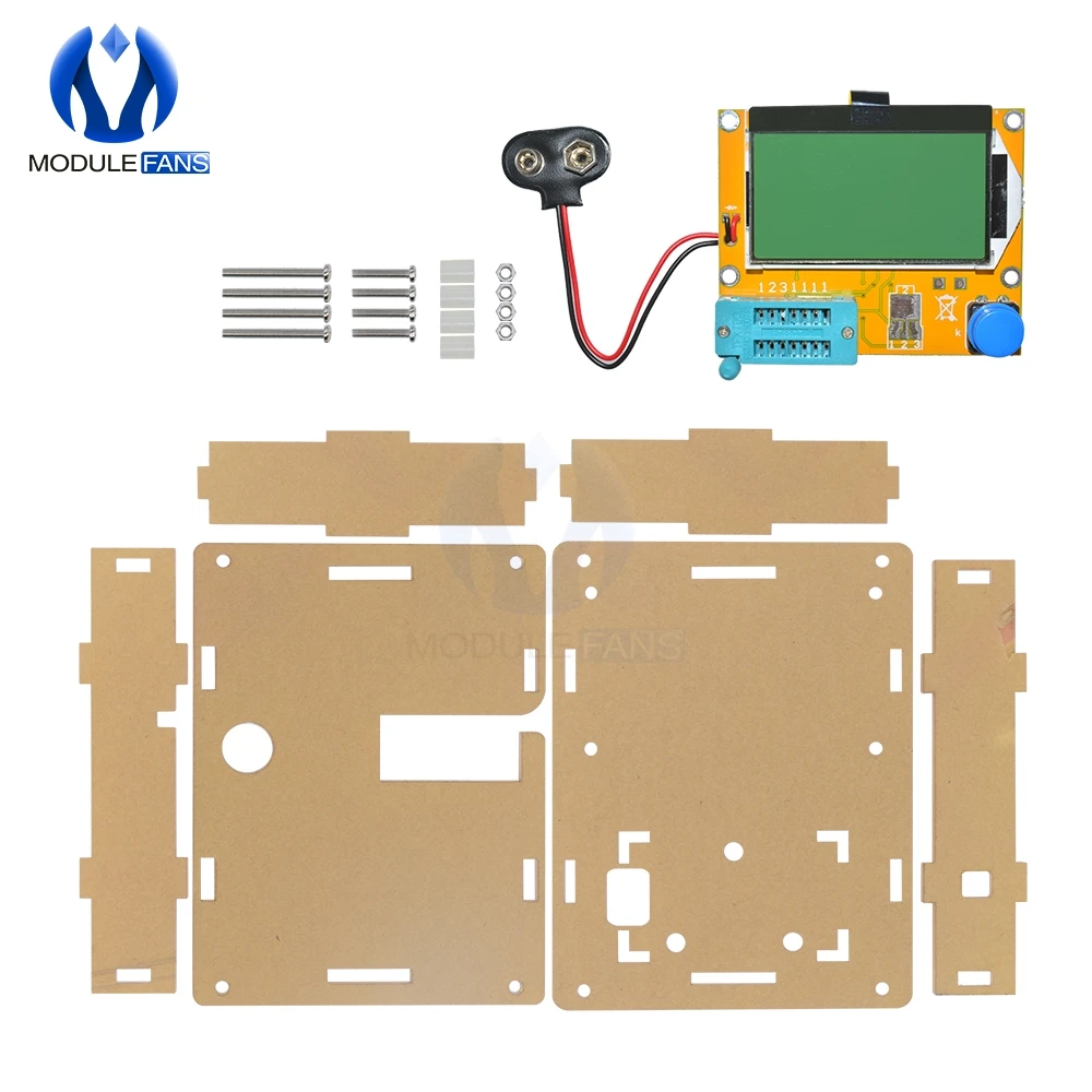 Clear Acrylic Case Shell Housing For LCR-T4 M328 Transistor Tester Capacitance Mega328 Box DIY KIT