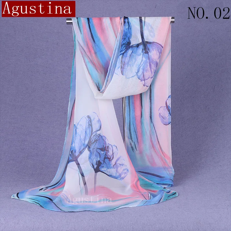 100% silk feel printing Gradient scarf fashion women headscarf designer brand luxury shawl for scarves stoles Comfortable shawls