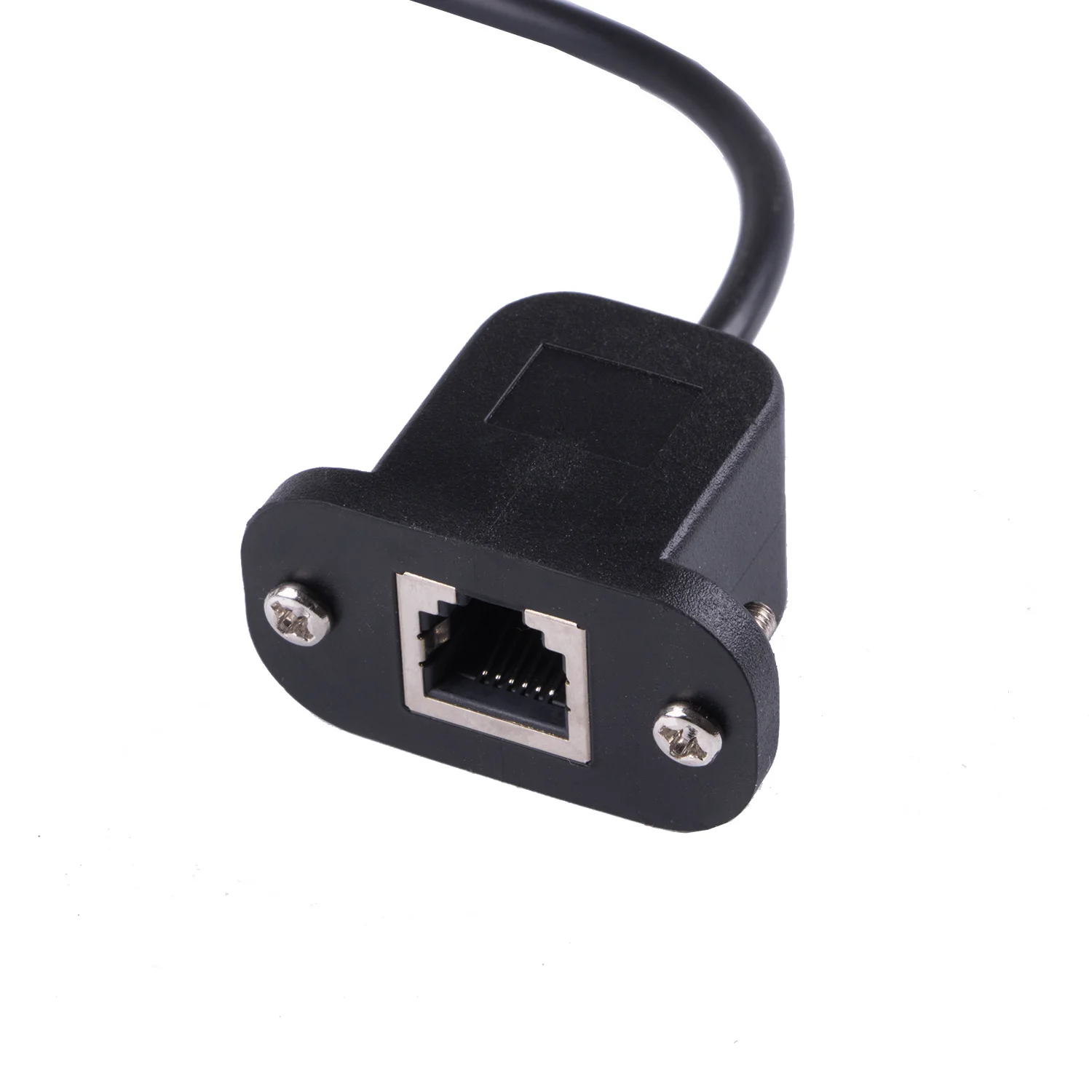 25cm rj12 6p6c telephone female socket to male adapter jumper lan network ethernet bulkhead panel mount extension cable