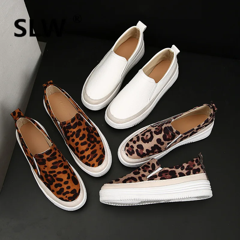 autumn flat fashion new Lace-Up Loafers platform 2023 spring Casual Shallow women PU Flat Platform Round Toe Slip-On Rubber