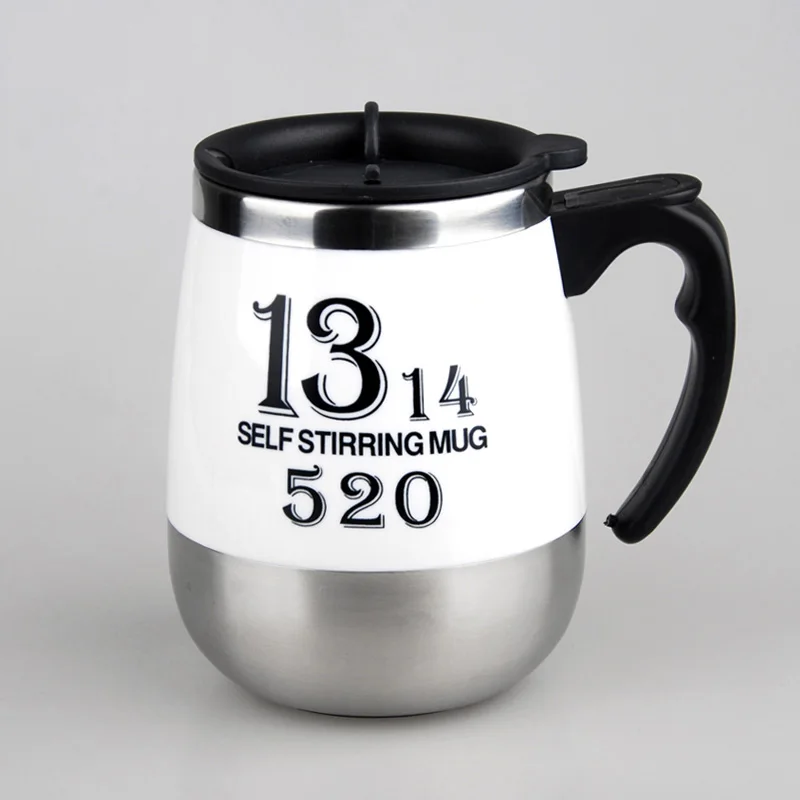 450ML Stainless Steel Automatic mixing coffee cup creative cups wholesale custom shaking cups customized coffee mug caneca koffi