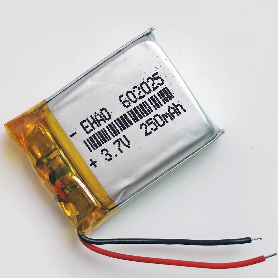 3.7V 250mAh 602025   Akumulator litowo-polimerowy Li-Po do zestawu słuchawkowego Bluetooth Mp3 GPS PSP