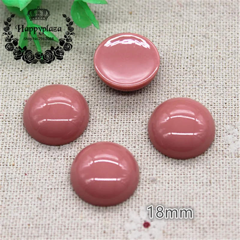 20pcs 18mm New Resin Korea Round Flatback Cabochon DIY Handmade Button/Hair Ornament/Jewelry Accessories