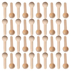 50/100/200Pcs Mini Nature Wooden Home Kitchen Cooking Spoons Tool Scooper Salt Seasoning Honey Coffee Spoons