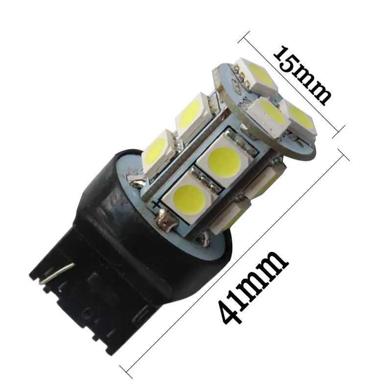 10X Car led T20 W21W led 7443 7440 13 SMD 5050 13LED white red blue yellow turn signal light brake light bulb lamp headlight 12V