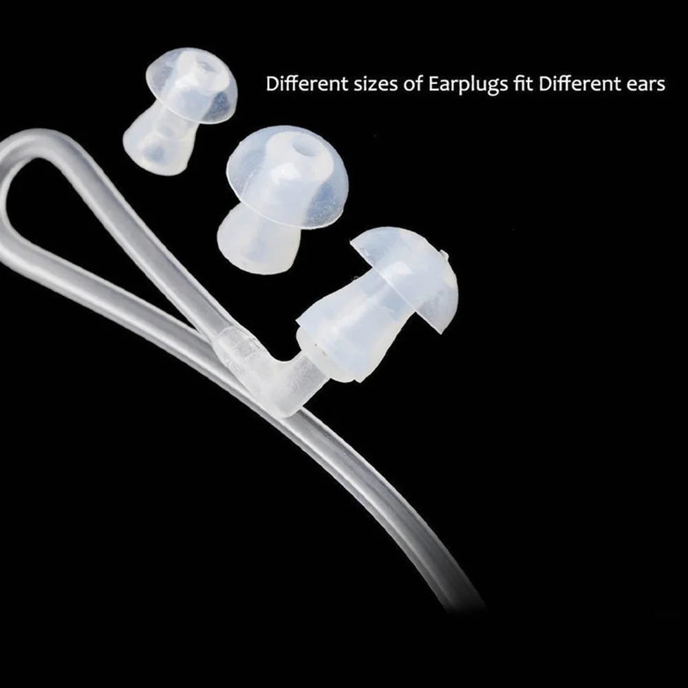 FBI Style Cool In-ear Headset Radiation protection Earphone monitor Earpiece Talkabout Mini Walkie Air duct earbuds