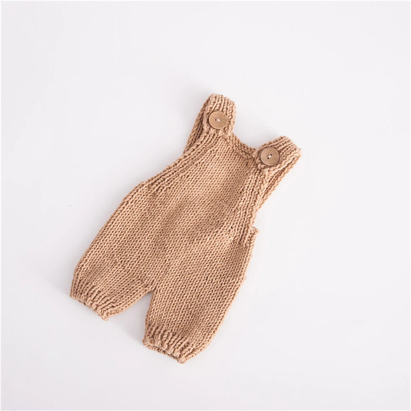 Newborn Baby Photography Clothing Overalls Handmade Kniited Infant Crochet Suspender Pants Bib Overall Pictures Outfits