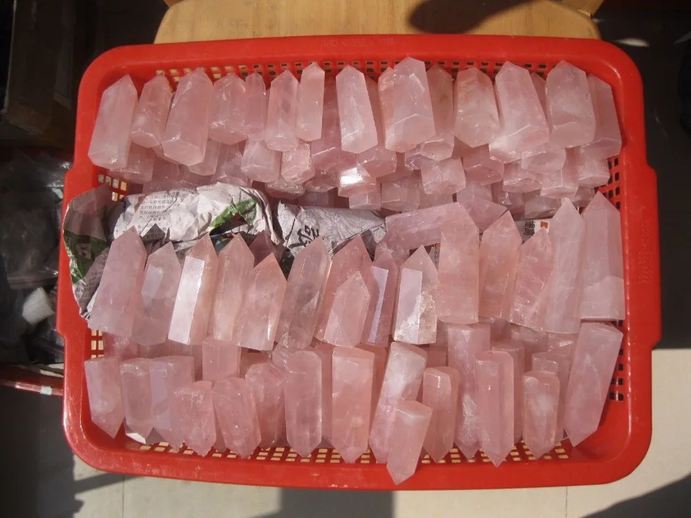 

1000g(2.2lb )NATURAL ROSE QUARTZ CRYSTAL POINT HEALING Wholesale