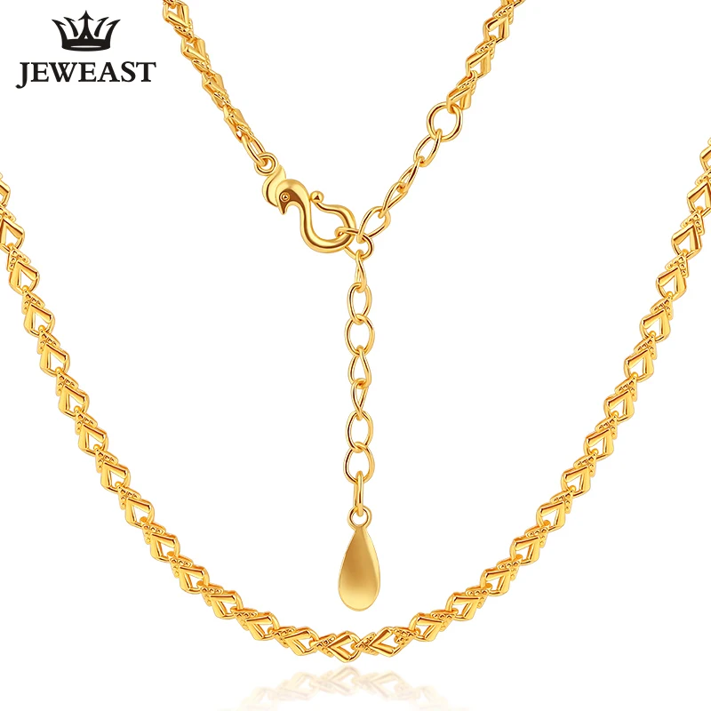 

XXX 24K Pure Gold Necklace Real AU 999 Solid Gold Chain Simple Fashion Smooth Upscale Trendy Classic Fine Jewelry Hot Sell New