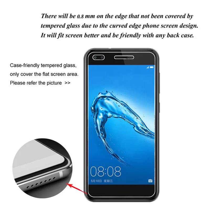 3Pcs For Huawei P9 lite mini Tempered Glass Screen Protector Protective Film 9H Scratch Proof Glass For Huawei P9 lite mini