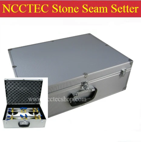 

2 pcs of 6'' adjustable stone seam setters with Aluminium Carrying Case |150mm stone splicer, seam joiner and back splash holder