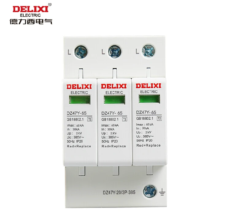 DELIXI DZ47Y-40 SPD Surge Protector Protective Low-voltage Arrester Device Surge switch DZ47Y 2P 3P 3P +N 4P 20KA 40KA 65KA 80K