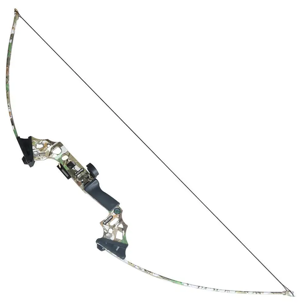 

40lbs junxing Archery Camo Takedown Straight Bow Hunting Fishing Practice Games Longbow