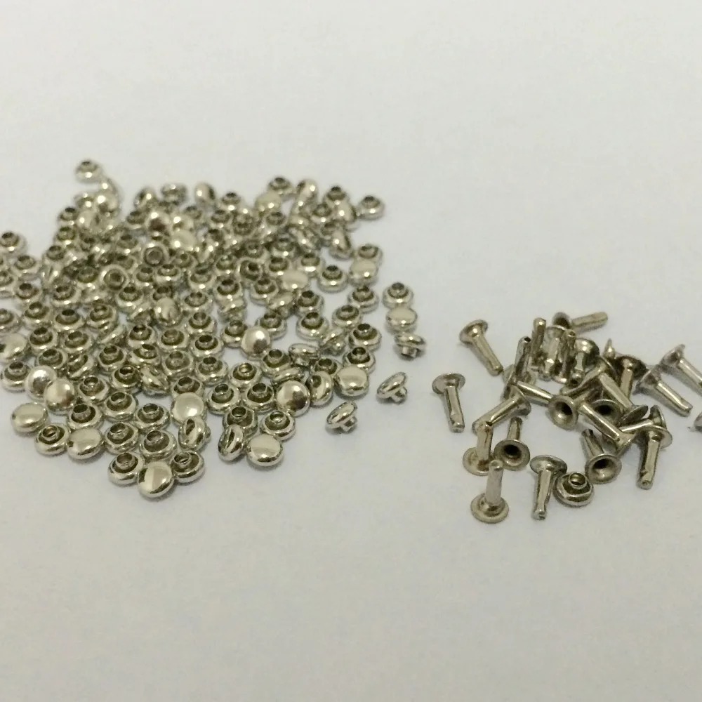 200PCS 3MM DIY Silver Plated Punk Spike Studs Spots Fashion Rivet DIY Bags Belt Shoes Craft Mini Rivets Cute Rivet Shipping Free