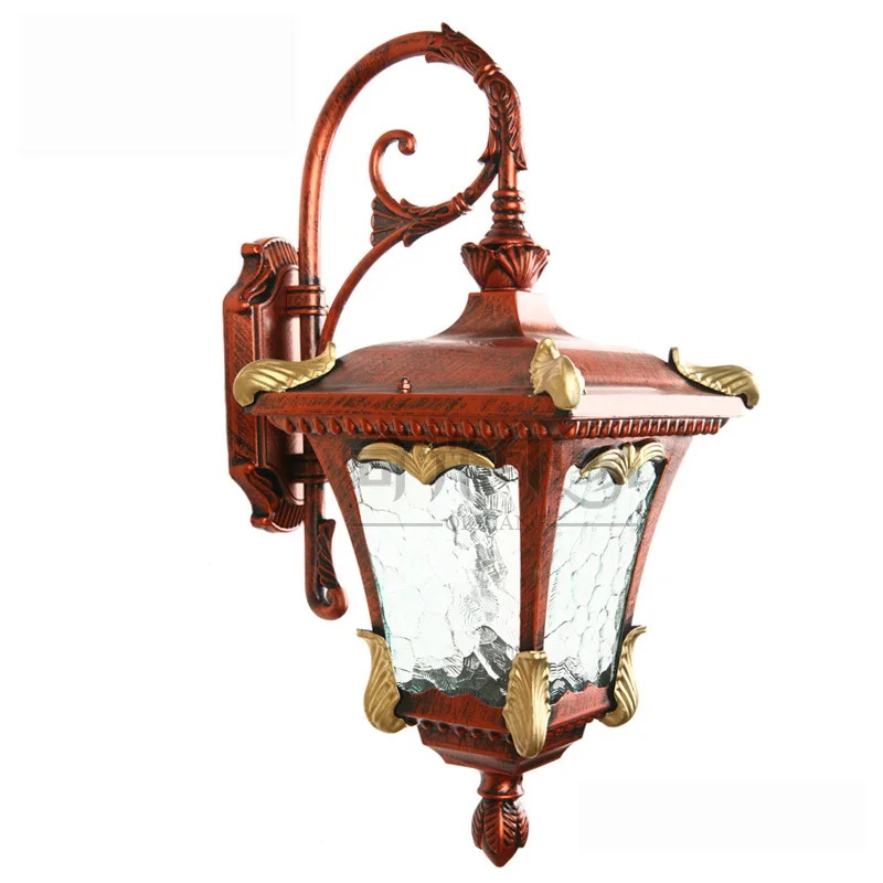 

Outdoor Wall Lamp Luxury red bronze Royal European Villa Waterproof Landscape Corridor Hallway Door Bedroom Bedside Wall Sconces