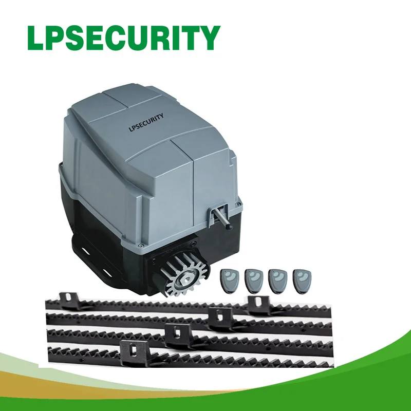 LPSECURITY intensive use best quality 1200kg automatic sliding gate opener motor with 4m or 5m nylon racks