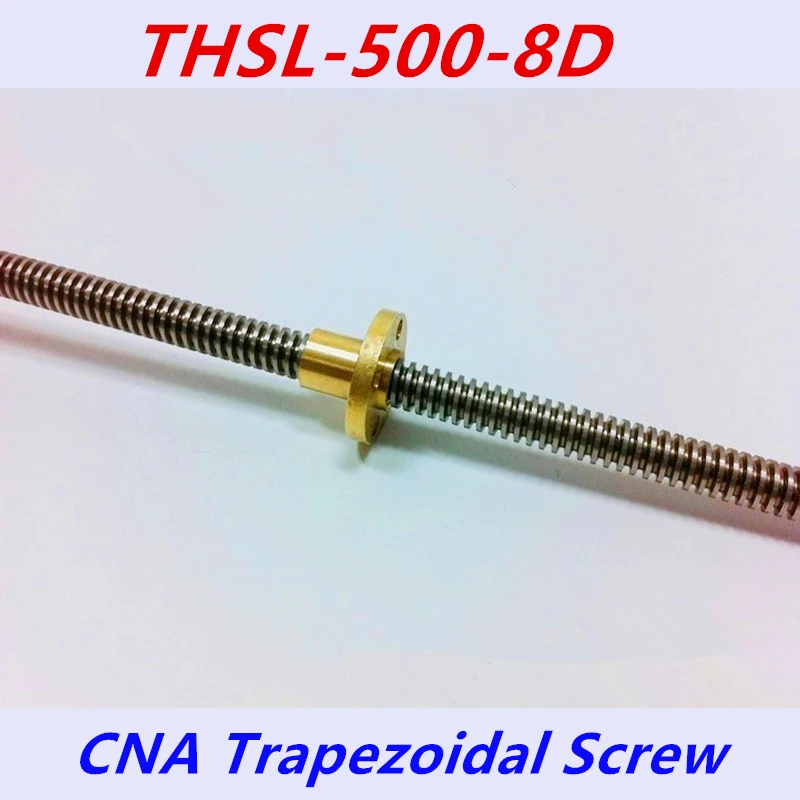 

Free shipping RepRap 3D Printer THSL-500-8D T-type stepper motor Lead Screw Dia 8MM Thread 8mm Length 500mm with Copper Nut