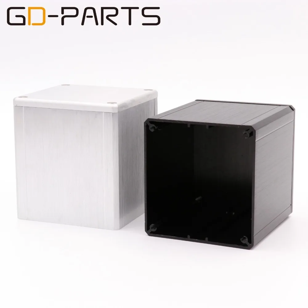 1 قطعة 84x80x91 مللي متر كامل الألومنيوم الصمام الثلاثي محول حماية غطاء الضميمة حالة ايفي الصوت خمر أنبوب مكبر للصوت DIY الأسود الفضة