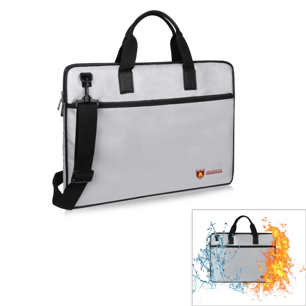 Fireproof Computer Bag Large Capacity Laptop Handbag Organizer Holder Safe Storage (40.5*30.5*2CM)