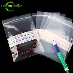 100PCS PE High Clear Plastic Writing Ziplock Packaging Bag Thick Antioxidant Jewelry Date Note Food Snack Spice Storage Pouches