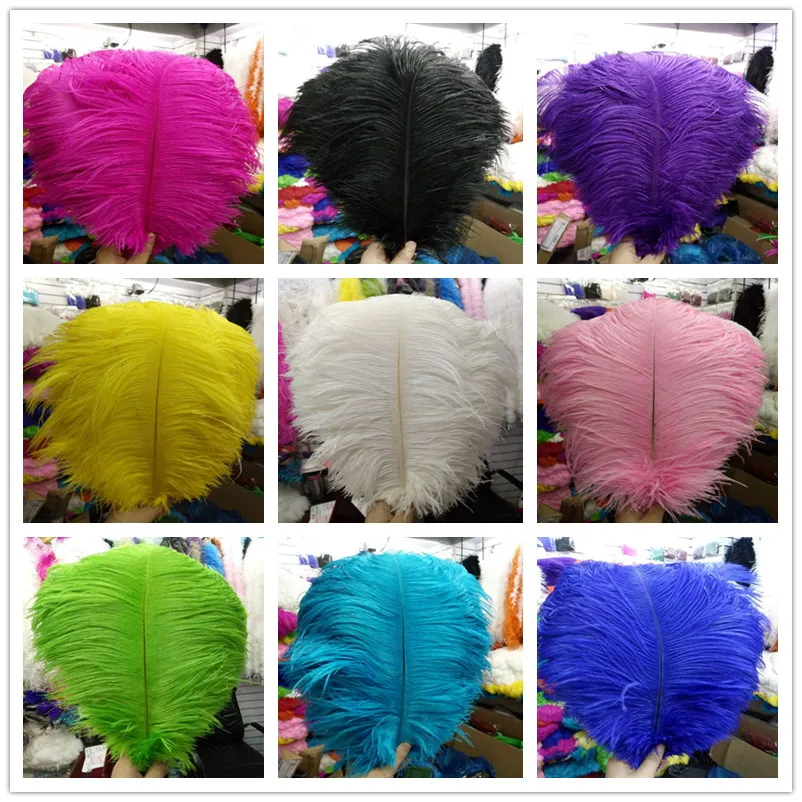 Beautiful ostrich feather 100 PCS feather length 10 - 12 inches / 25 - 30 cm of wedding to decorate a variety of color optional