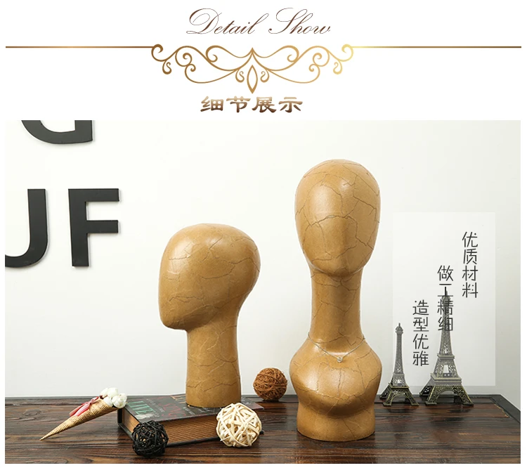 Best Quality Fashion Style Golden Head Mannequin Head Manikin Made In China Hot Sale