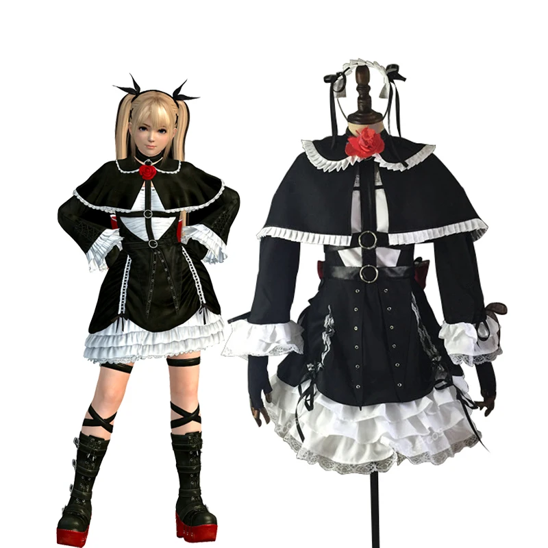 

Dead or Alive 5 Ultimate Arcade Wicked Lil' Servant Marie Rose Lolita Dress Game Cosplay Costume