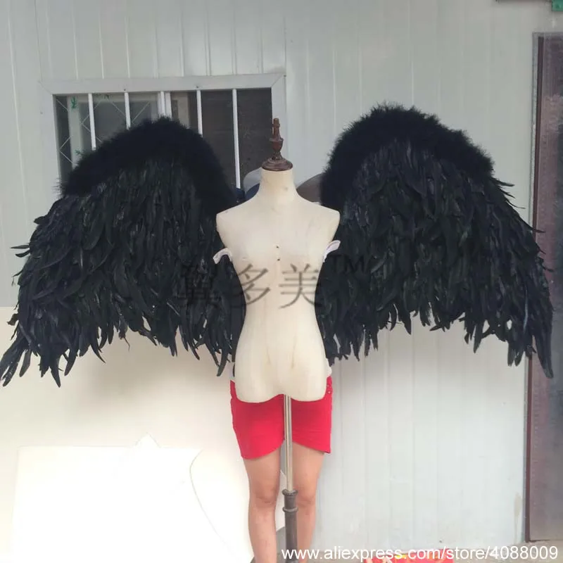 Adult's Black Devil angel wings Easter Halloween Grand event creative deco products feather deco series handicrafts