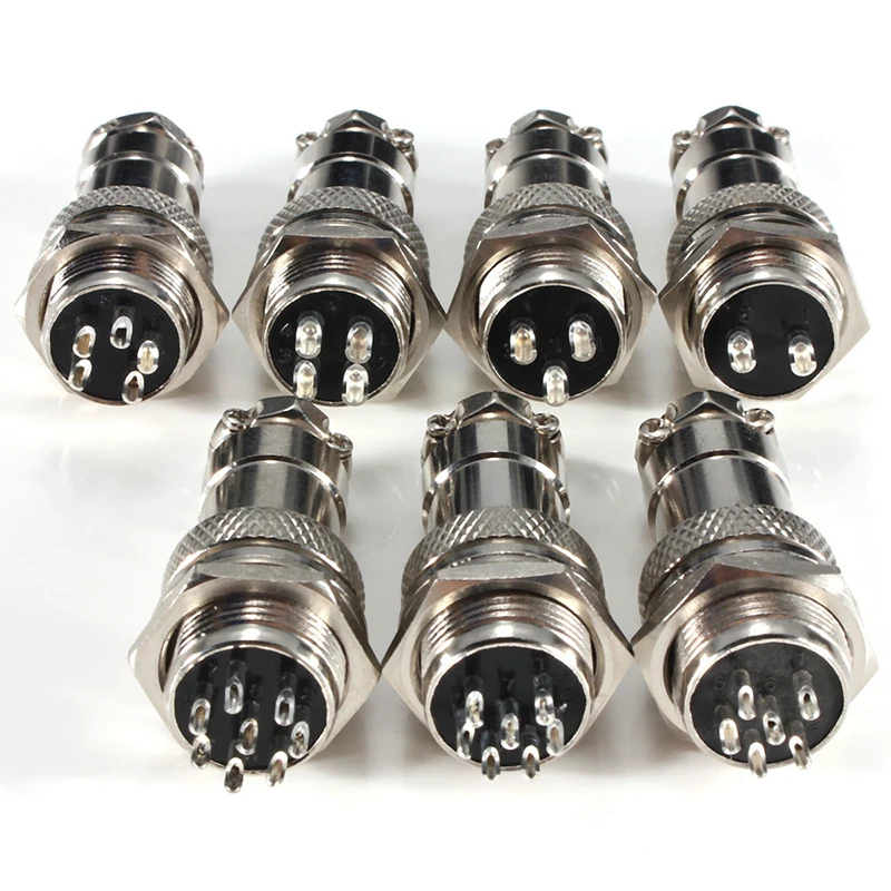 High Quality 2/3/4/5/6/7/8 Pins M16 Screw Type Metal Aviation Plug Socket Connector For Power Tools