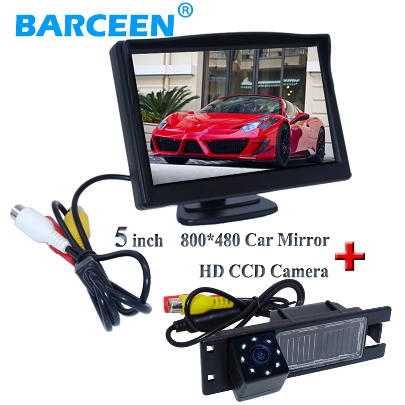 CCD night vision car rear camera 8 led lights +5