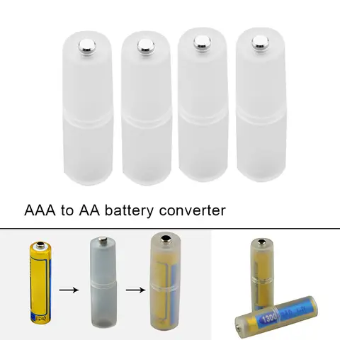 AAA to AA Battery Converter 4pcs centechia